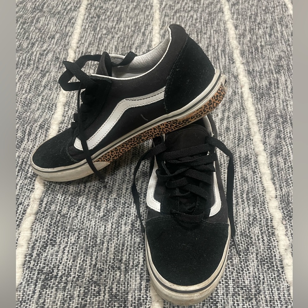 VANS classic style (suede) with a hint of leopard on the sole.